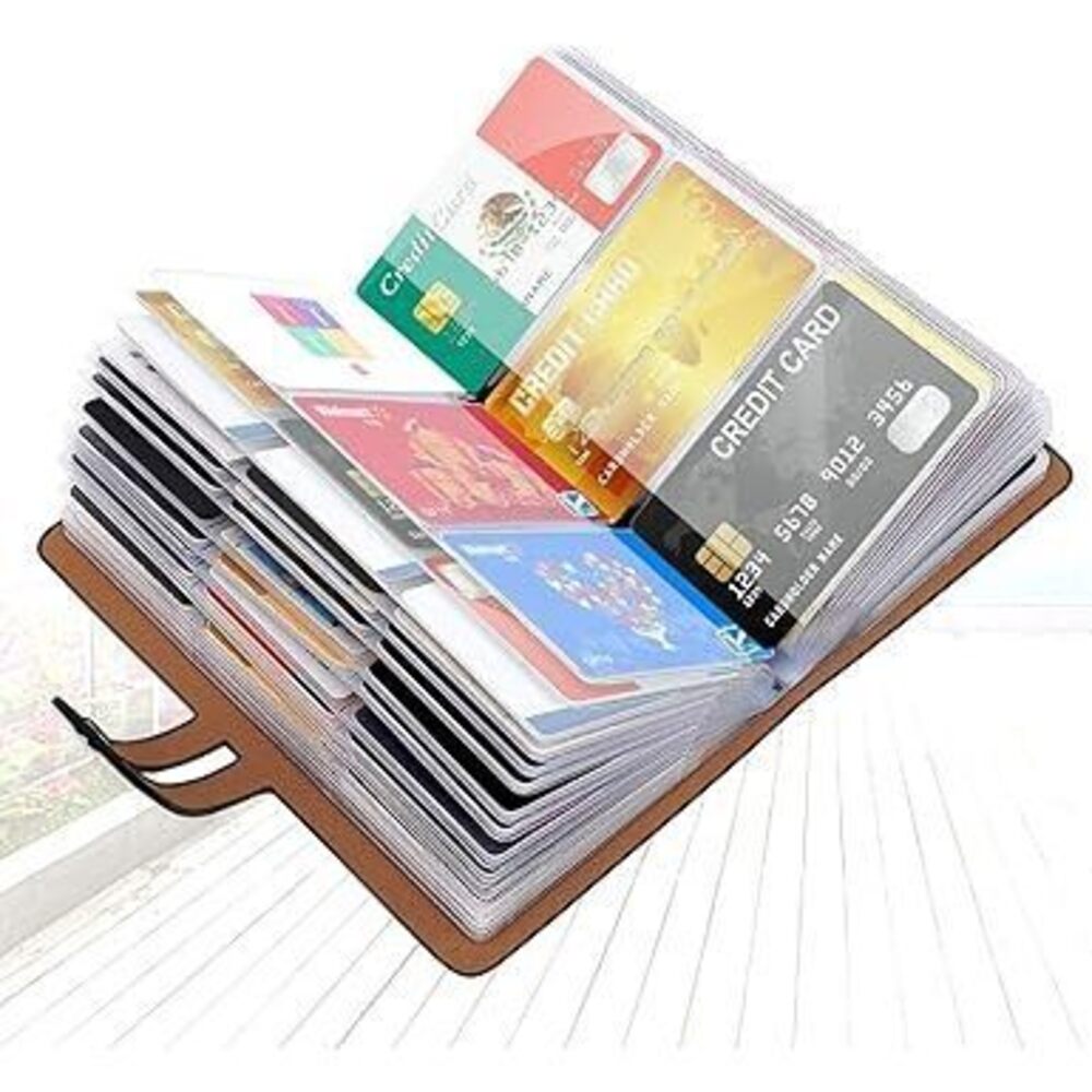 Rfid Credit Card Holder Business Card Organizer , With 96 Card Slots Credit Card